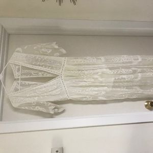 White Lacy Honey Punch Dress